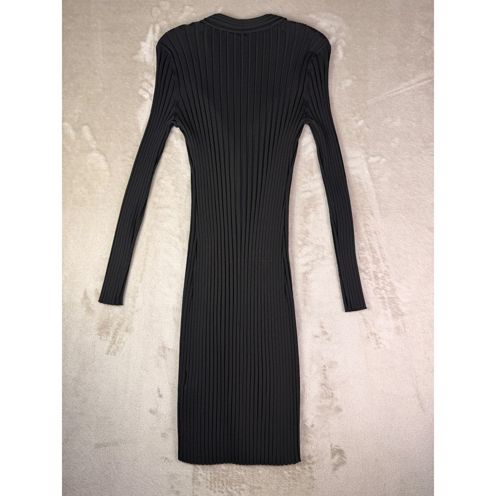 Diane von Furstenberg DVF Medium Veronique Ribbed-Knit Mini Dress Long Sleeve - Picture 7 of 12